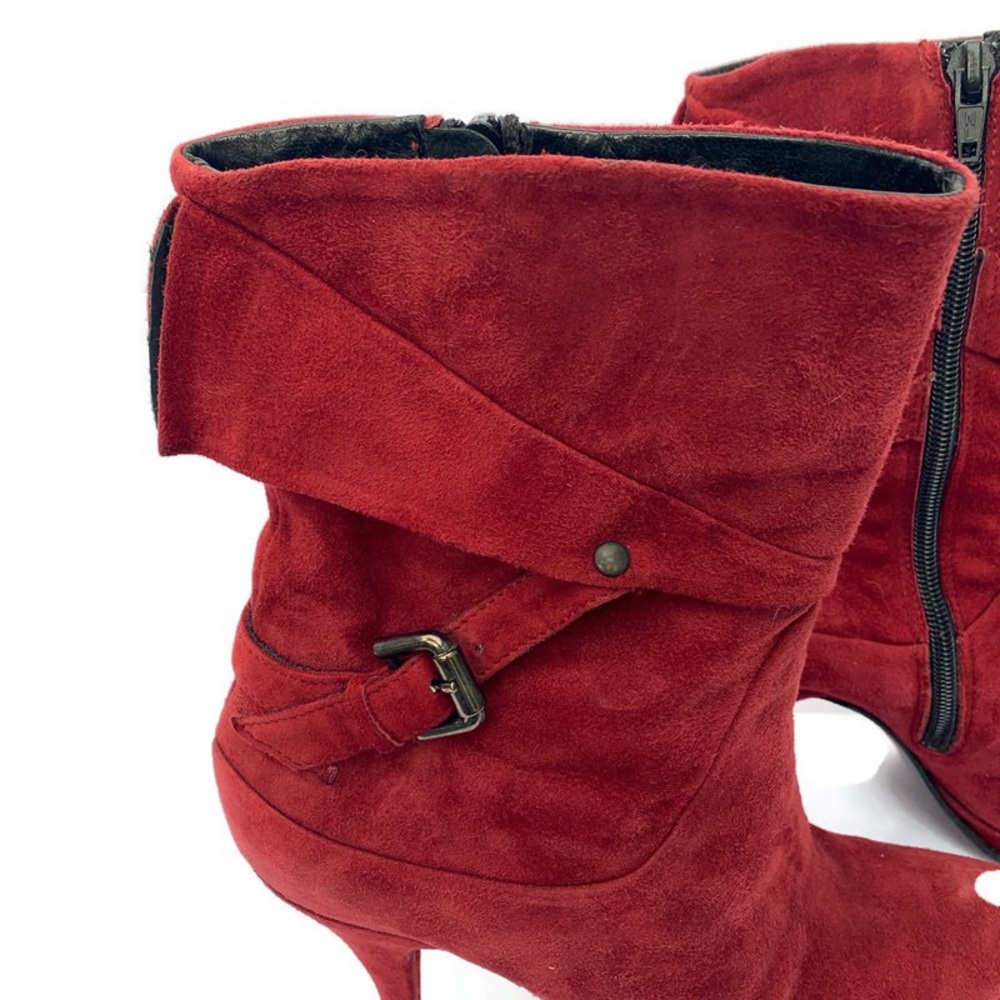 Vero Cuoio Italian  suede Victorian ankle booties boots 38/7 - Picture 4 of 10
